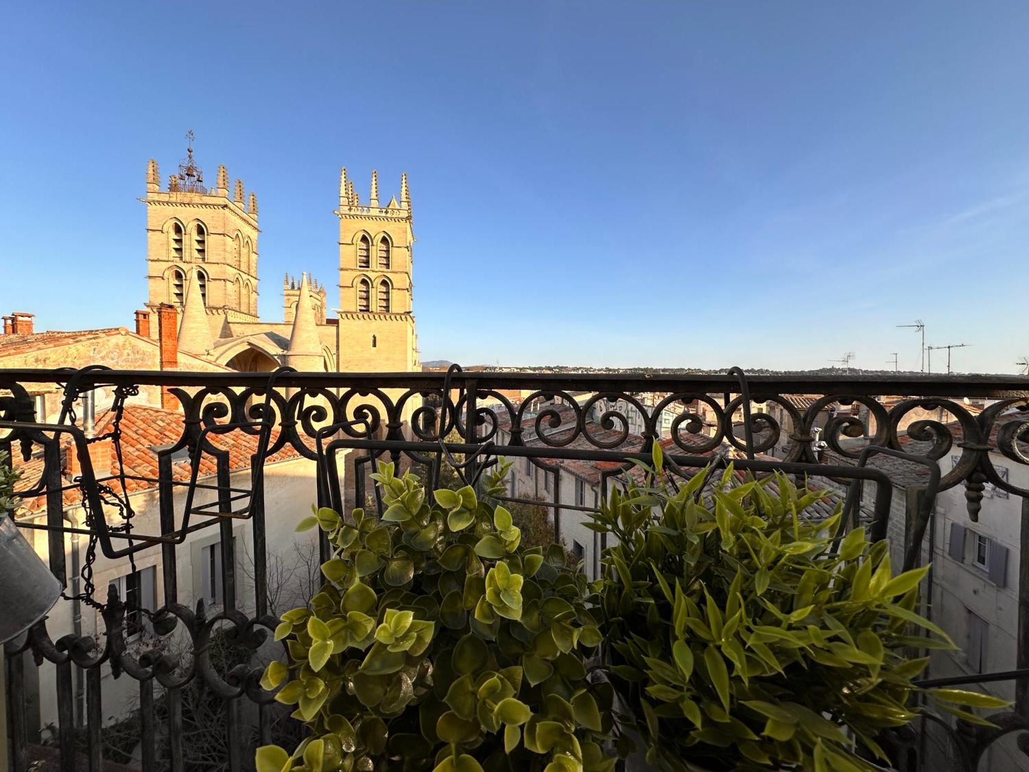 La Terrasse, Vue Sur Les Toits De Montpellier Apartamento Exterior foto